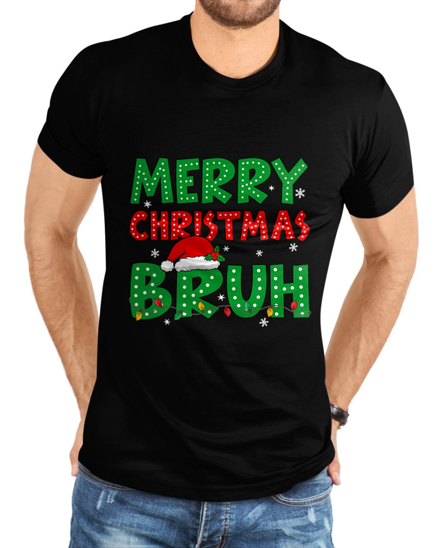 Bruh Meme Funny Saying Bro Greeting Teens Boys Men Christmas T-Shirt - Christmas Unisex T-Shirt/Hoodie/Sweatshirt - SNOW00