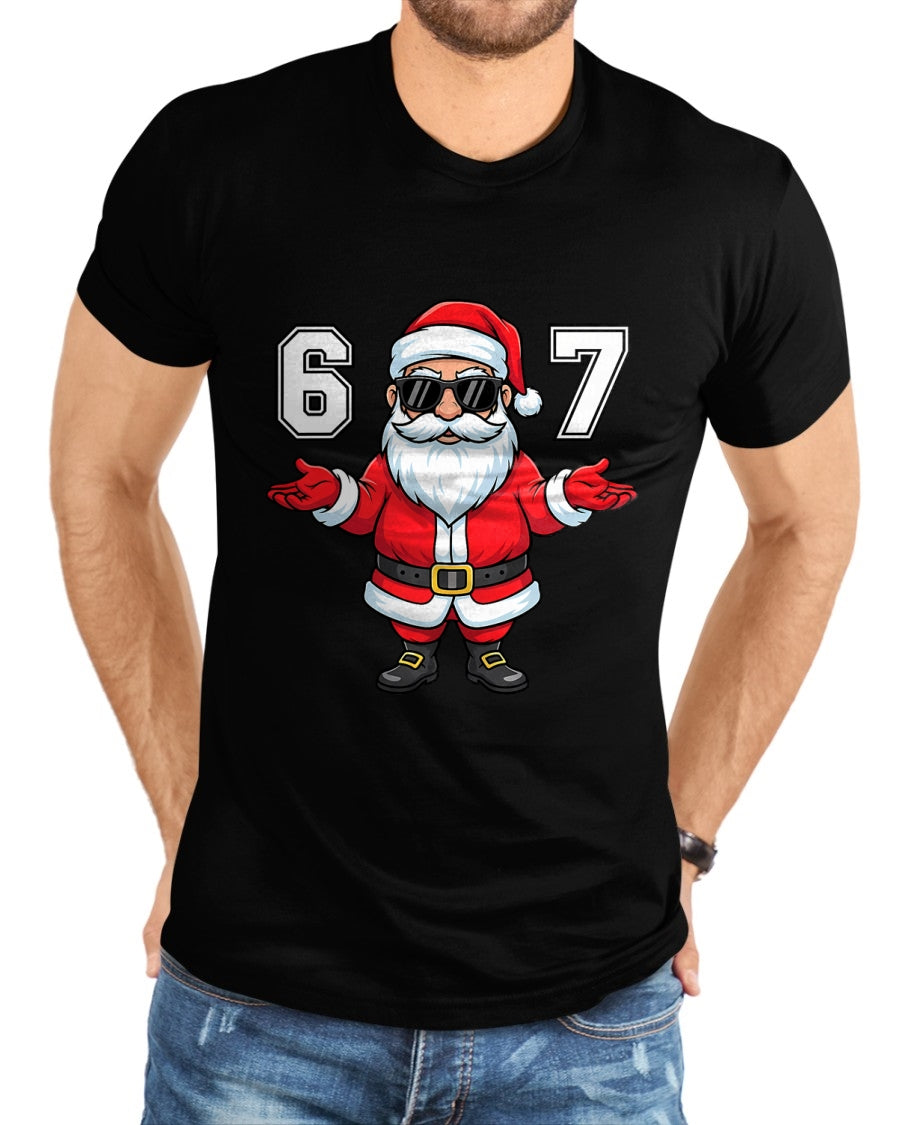 67 Meme Six Seven 6 7 Funny Santa Matching Xmas 67 Christmas T-Shirt - Christmas Unisex T-Shirt/Hoodie/Sweatshirt - SNOW00