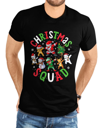 Christmas Squad Santa Dabbing Elf Family Matching Pajamas T-Shirt - Christmas Unisex T-Shirt/Hoodie/Sweatshirt - SNOW00