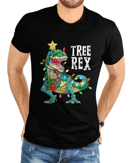 Most Wonderful Christmas Co Dinosaur Christmas Tree Rex Pajamas Men Boys Xmas Lights T-Shirt - Christmas Unisex T-Shirt/Hoodie/Sweatshirt - SNOW00