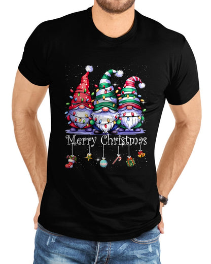 Cute Gnomes Merry Christmas Light Family Gnome Xmas Matching T-Shirt - Christmas Unisex T-Shirt/Hoodie/Sweatshirt - SNOW00