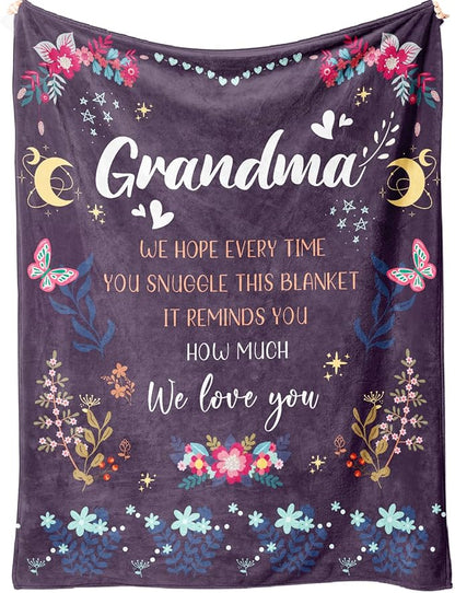 Special Gift For Your Grandma Blanket - From GrandSon & Granddaughter