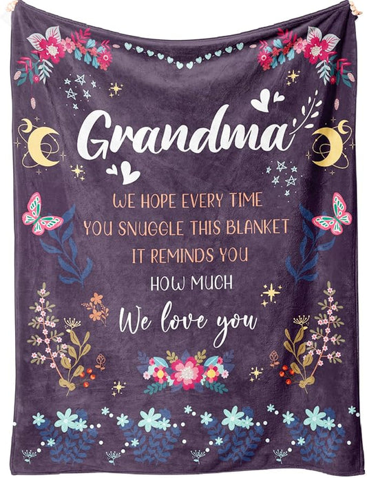 Special Gift For Your Grandma Blanket - From GrandSon & Granddaughter