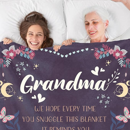 Special Gift For Your Grandma Blanket - From GrandSon & Granddaughter