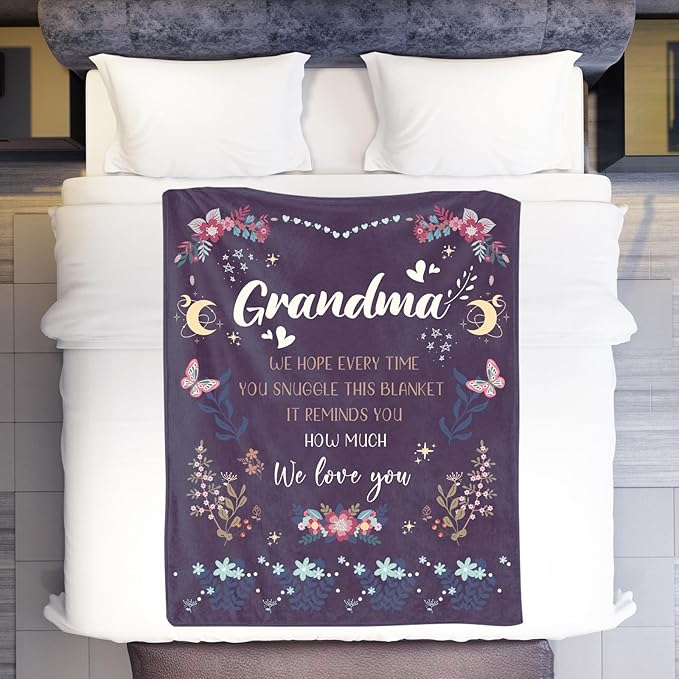 Special Gift For Your Grandma Blanket - From GrandSon & Granddaughter