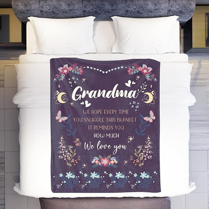 Special Gift For Your Grandma Blanket - From GrandSon & Granddaughter