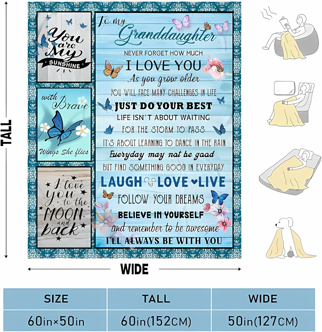 Special Gift For Your Granddaughter Blanket - From Grandma