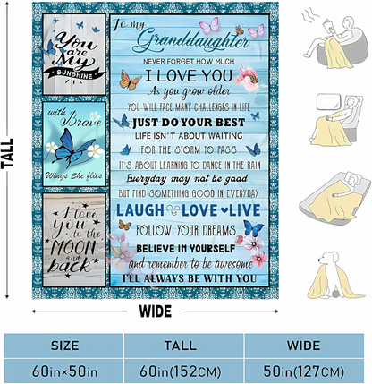 Special Gift For Your Granddaughter Blanket - From Grandma