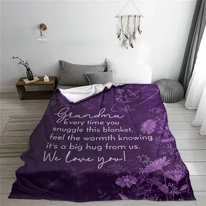 Special Gift For Grandma -From Grandson & Granddaughter Blanket