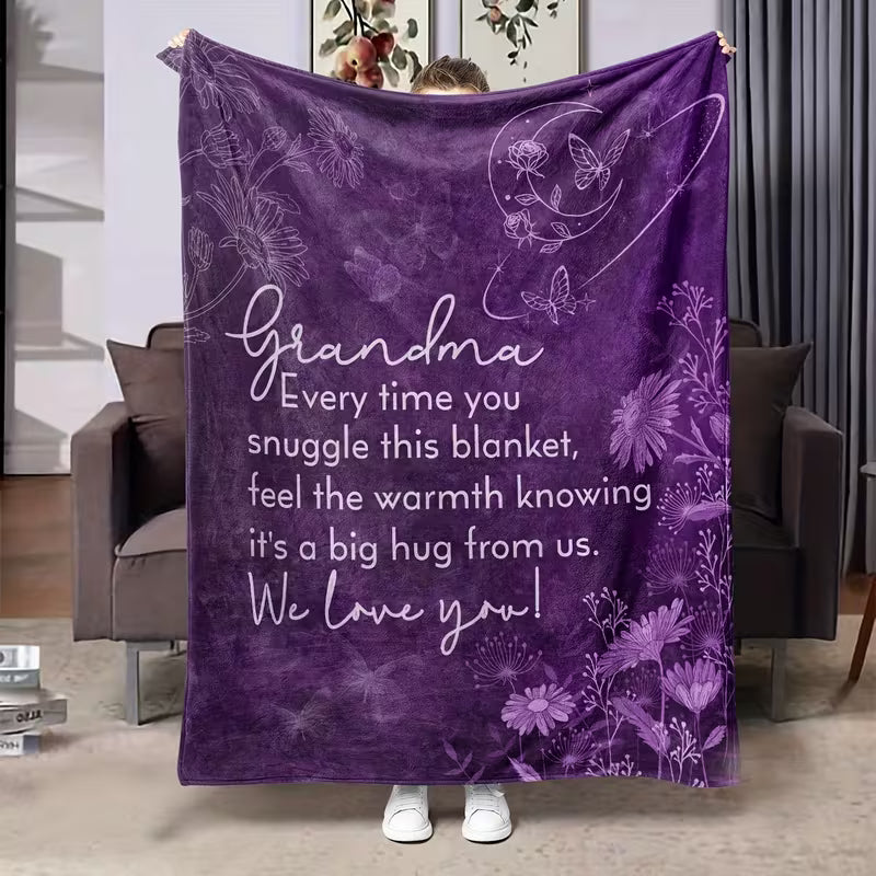 Special Gift For Grandma -From Grandson & Granddaughter Blanket