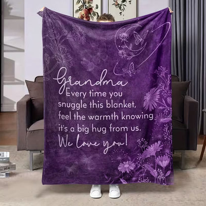 Special Gift For Grandma -From Grandson & Granddaughter Blanket