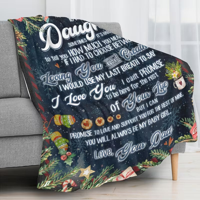Christmas Gift For Daughter-From Dad Blanket