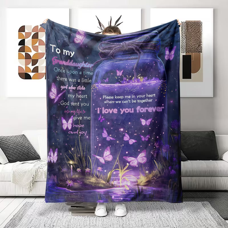 Gift For Your Granddaughter Blanket - From Grandma& Grandpa