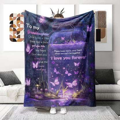Gift For Your Granddaughter Blanket - From Grandma& Grandpa