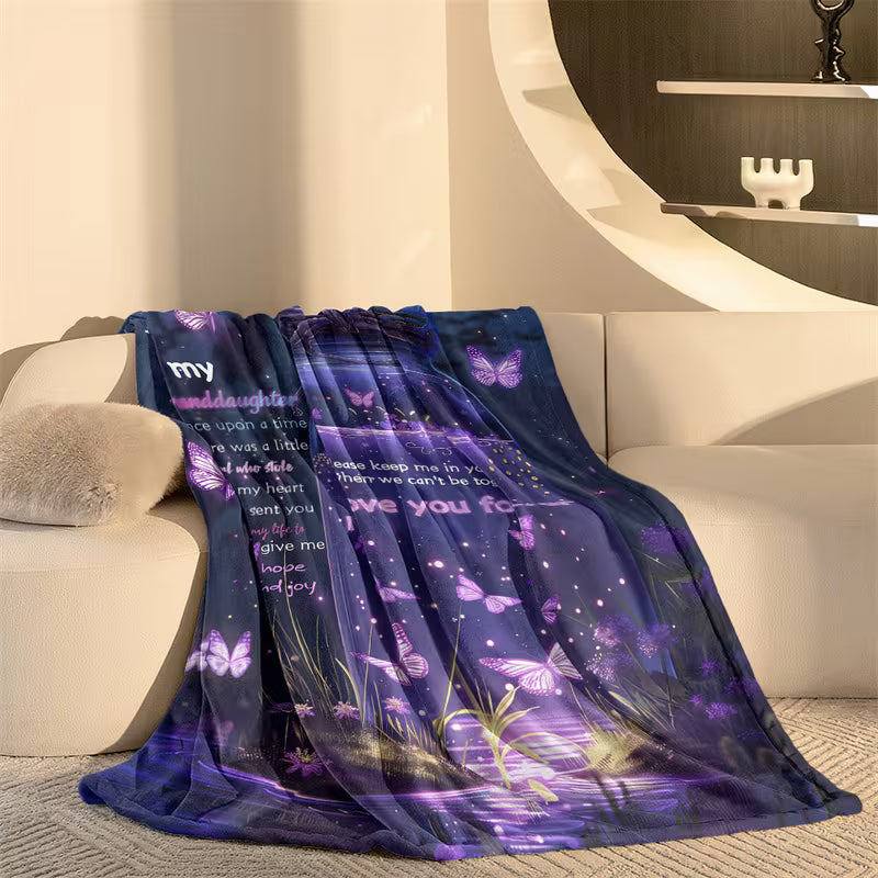 Gift For Your Granddaughter Blanket - From Grandma& Grandpa