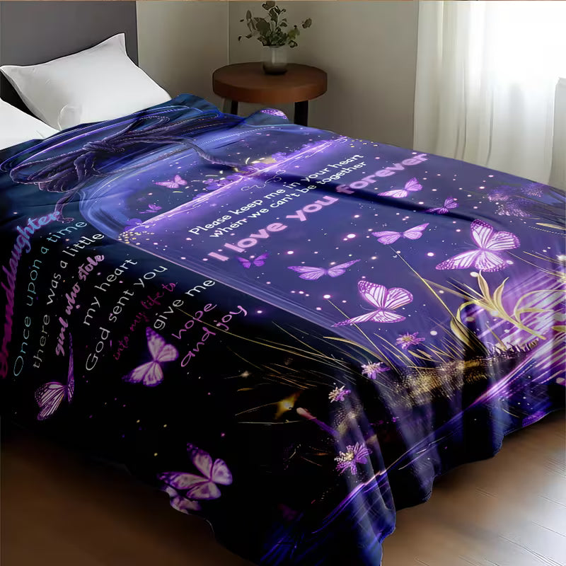 Gift For Your Granddaughter Blanket - From Grandma& Grandpa