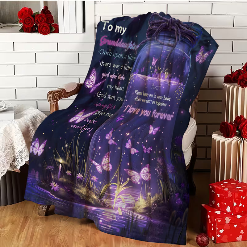 Gift For Your Granddaughter Blanket - From Grandma& Grandpa