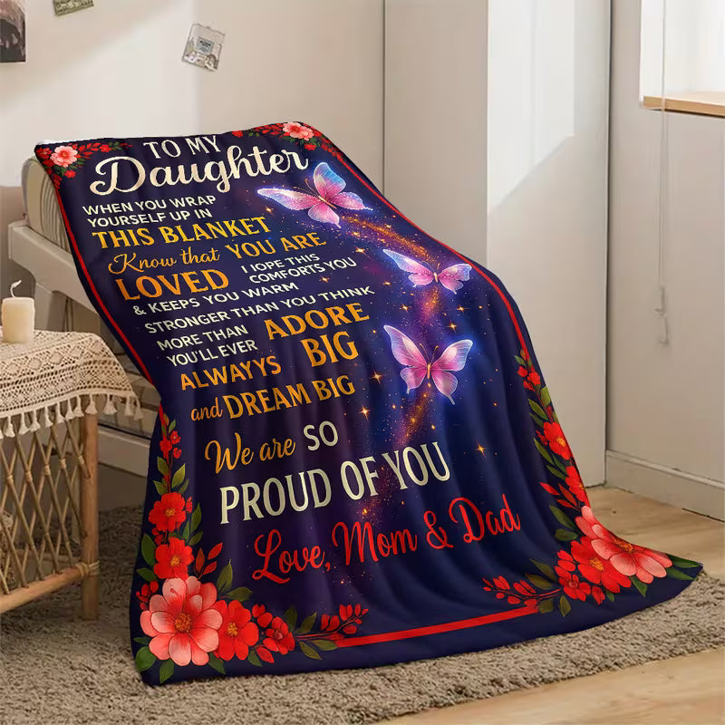 Gift For Your Daughter Blanket - From Mom & Dad