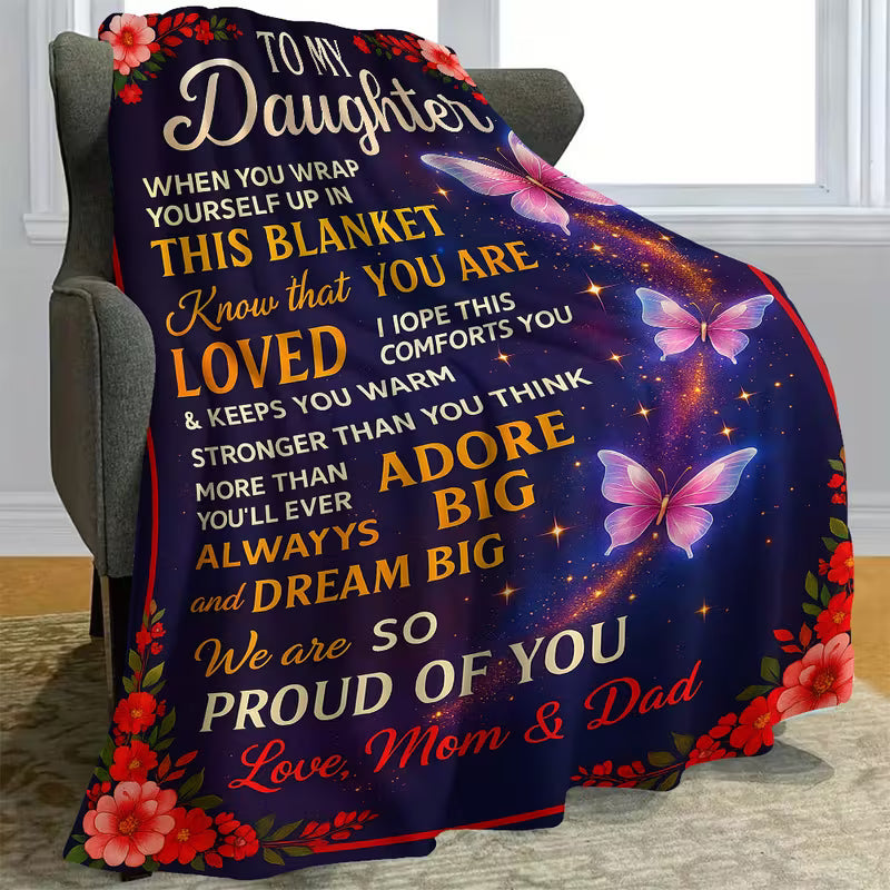 Gift For Your Daughter Blanket - From Mom & Dad