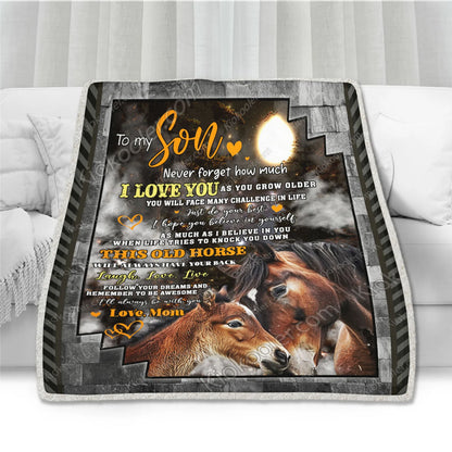 Gift For Your Son Blanket - From Mom