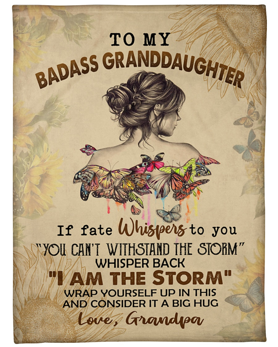 Special Gift For Granddaughter-From Grandpa Blanket