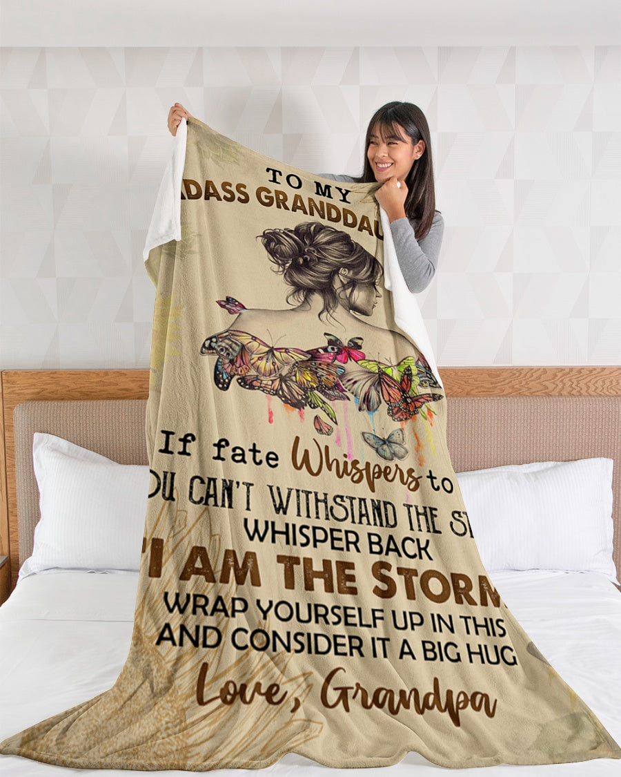 Special Gift For Granddaughter-From Grandpa Blanket