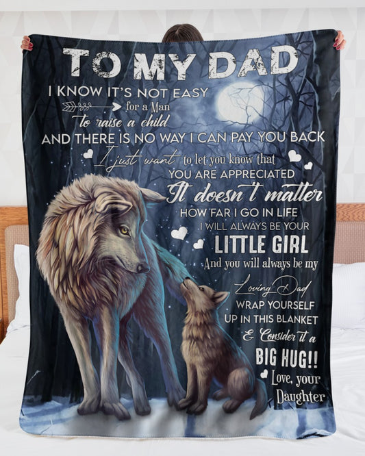 Special Gift For Dad-From Daughter Blanket