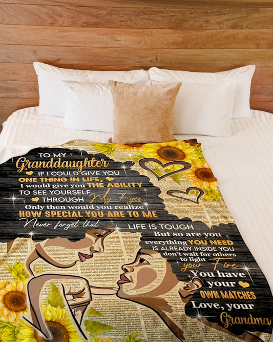 Special Gift For Granddaughter-From Grandma Blanket