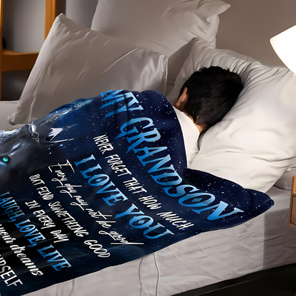 Special Gift For Your Grandson Blanket - From Grandpa