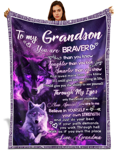 Special Gift For Your Grandson Blanket - From Grandma