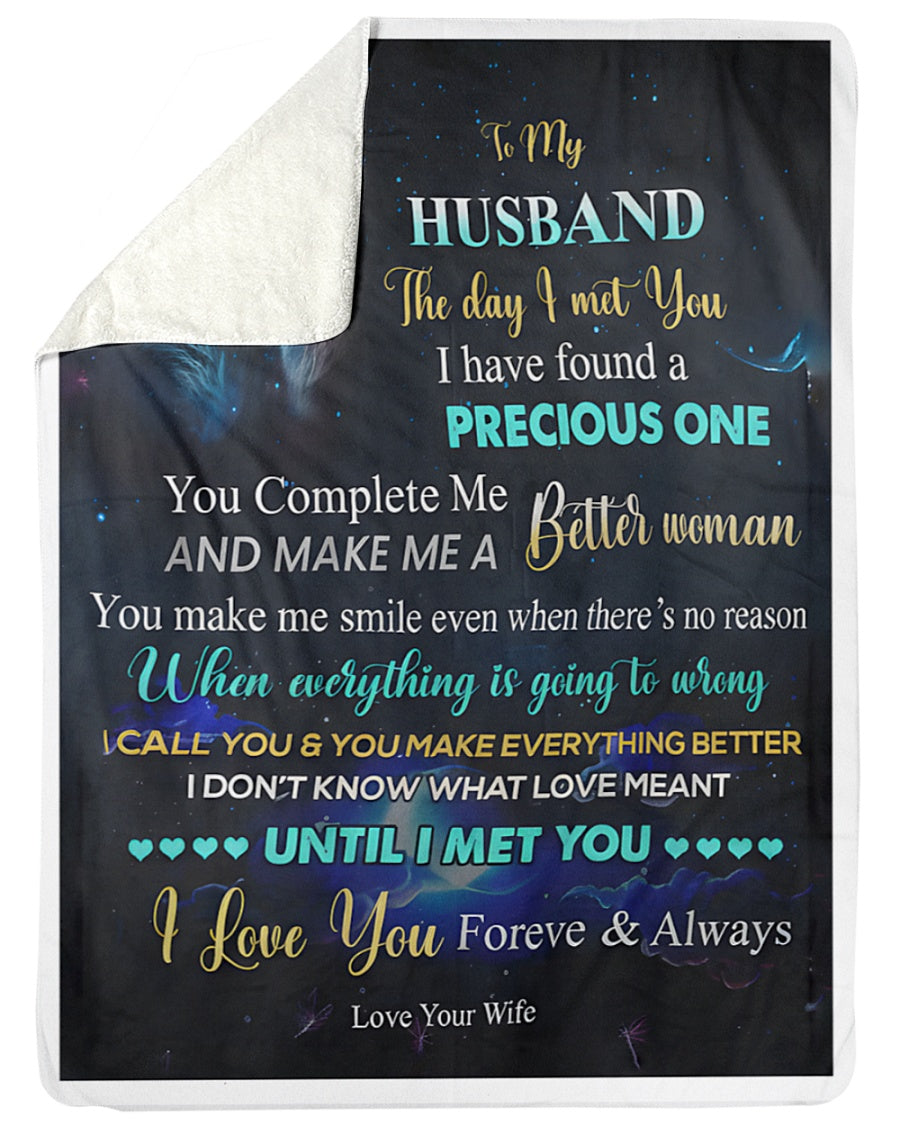 Special Gift For Your Husband Blanket - From Wife (SKUB12-132)