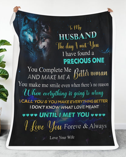 Special Gift For Your Husband Blanket - From Wife (SKUB12-132)