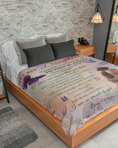 Special Gift For Your Daughter Blanket - From Mom (SKUB12-142)