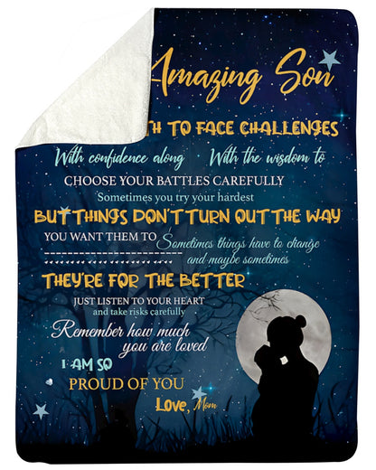Special Gift For Your Son Blanket - From Mom (SKUB12-170)