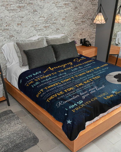 Special Gift For Your Son Blanket - From Mom (SKUB12-170)