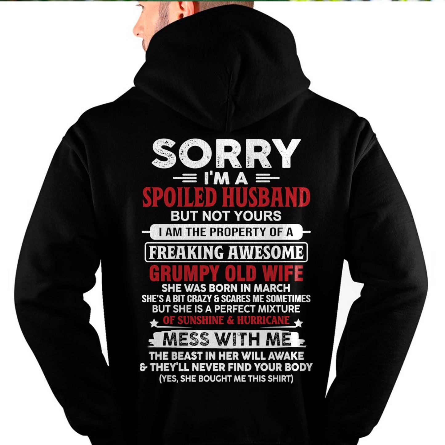 March - Spoiled Husband - Perfect Gift From Wife - SNOW03 (SKU11-02-03)