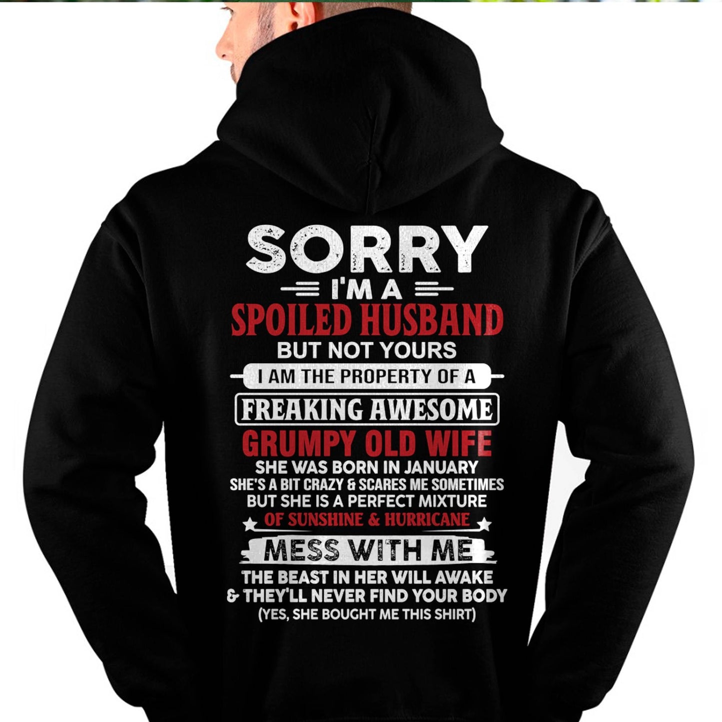 January - Spoiled Husband - Perfect Gift From Wife - SNOW01 (SKU11-02-01)