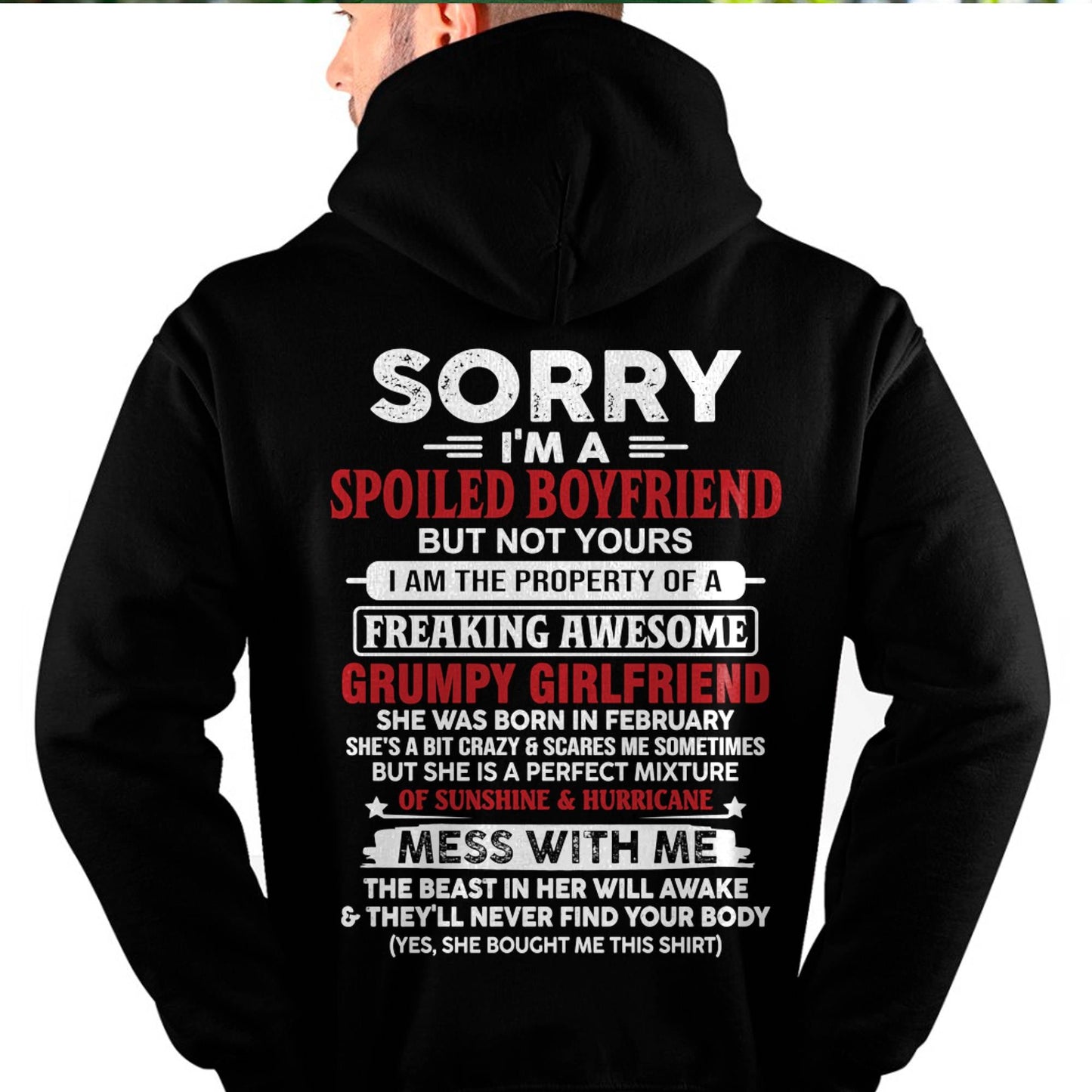 February - Spoiled Boyfriend - Perfect Gift From Girlfriend - SNOW02 (SKU11-18-02)