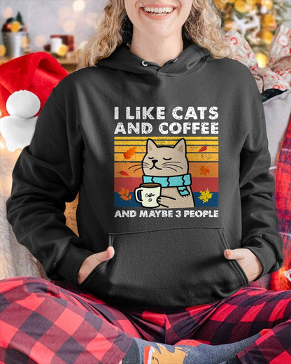 I Like Cats and Coffee and Maybe 3 People, Cats Lover Women T-Shirt