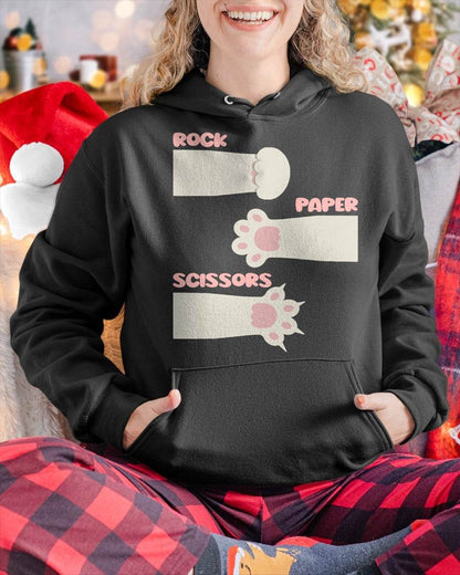 Rock Paper Scissors Hand Game Feline Animal Cute Cat T-Shirt