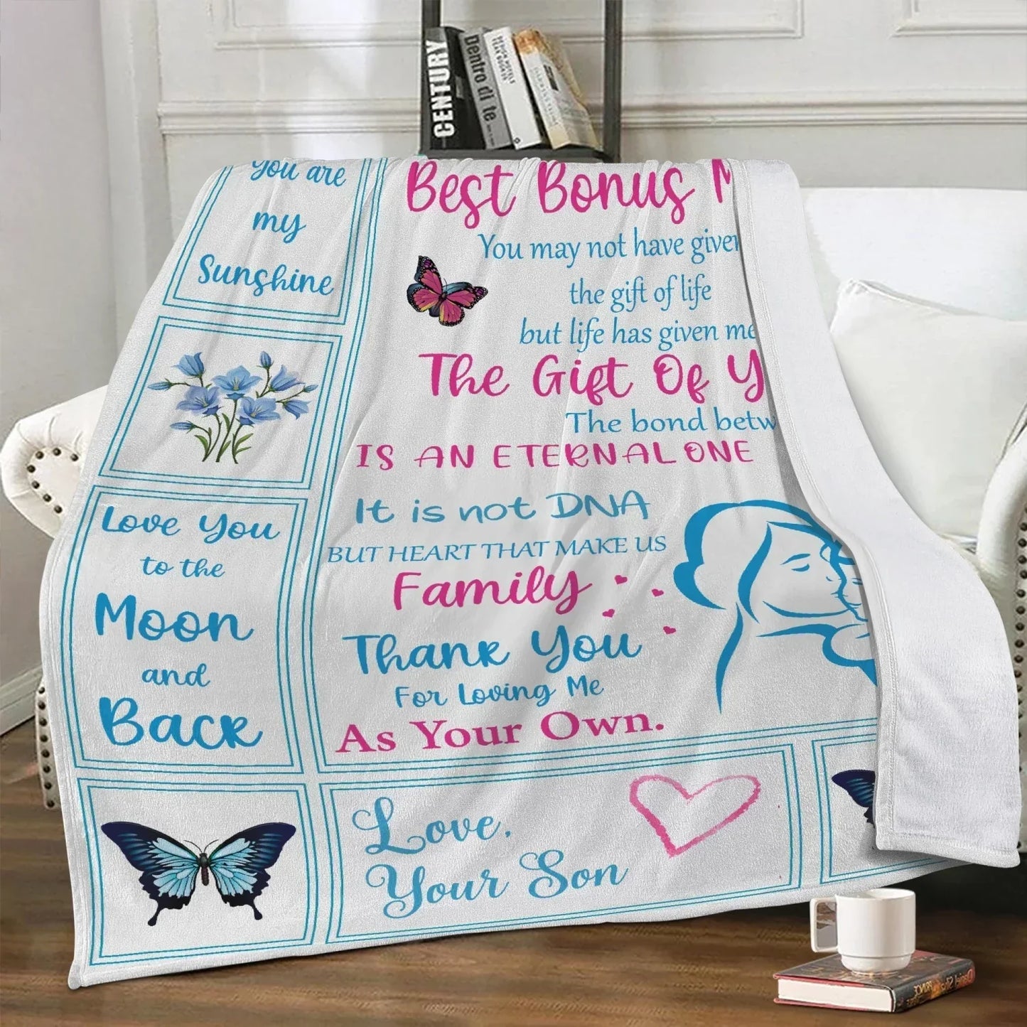 Best Bonus Mom Blanket - from son