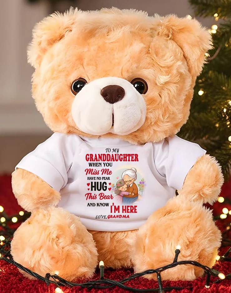 TO MY GRANDDAUGHTER - TEDDY BEAR, A BIG HUG FROM GRANDMA - SNOW00