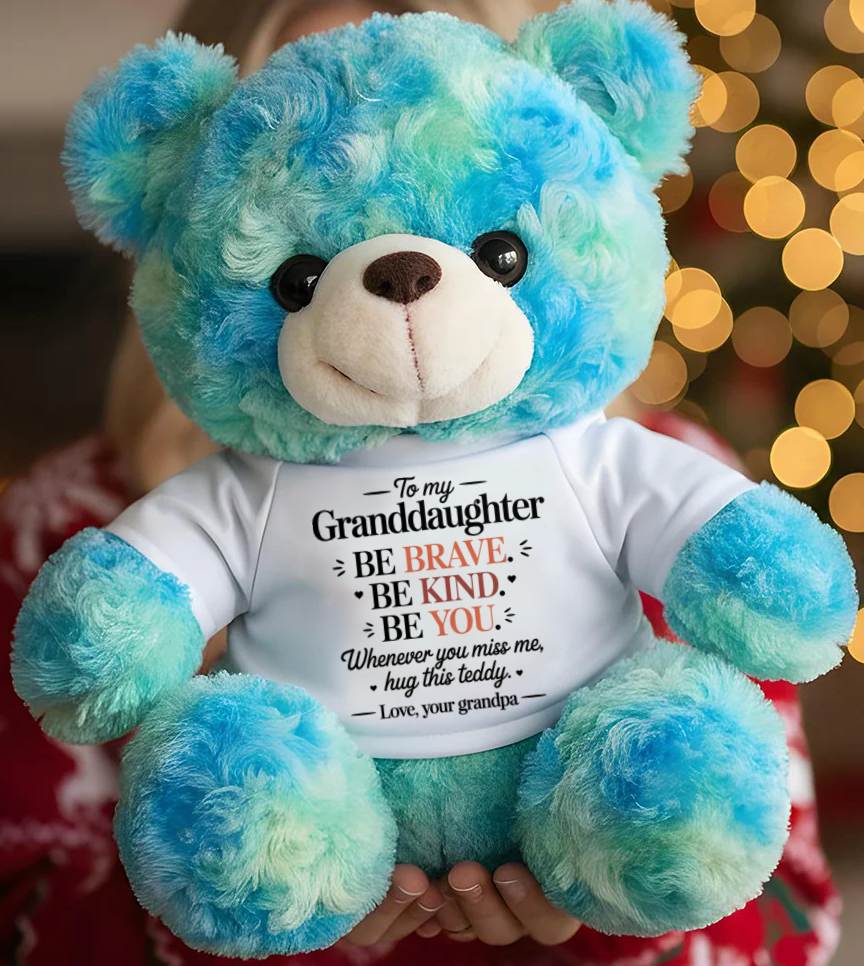 TO MY GRANDDAUGHTER - TEDDY BEAR, A BIG HUG FROM GRANDPA - SNOW00