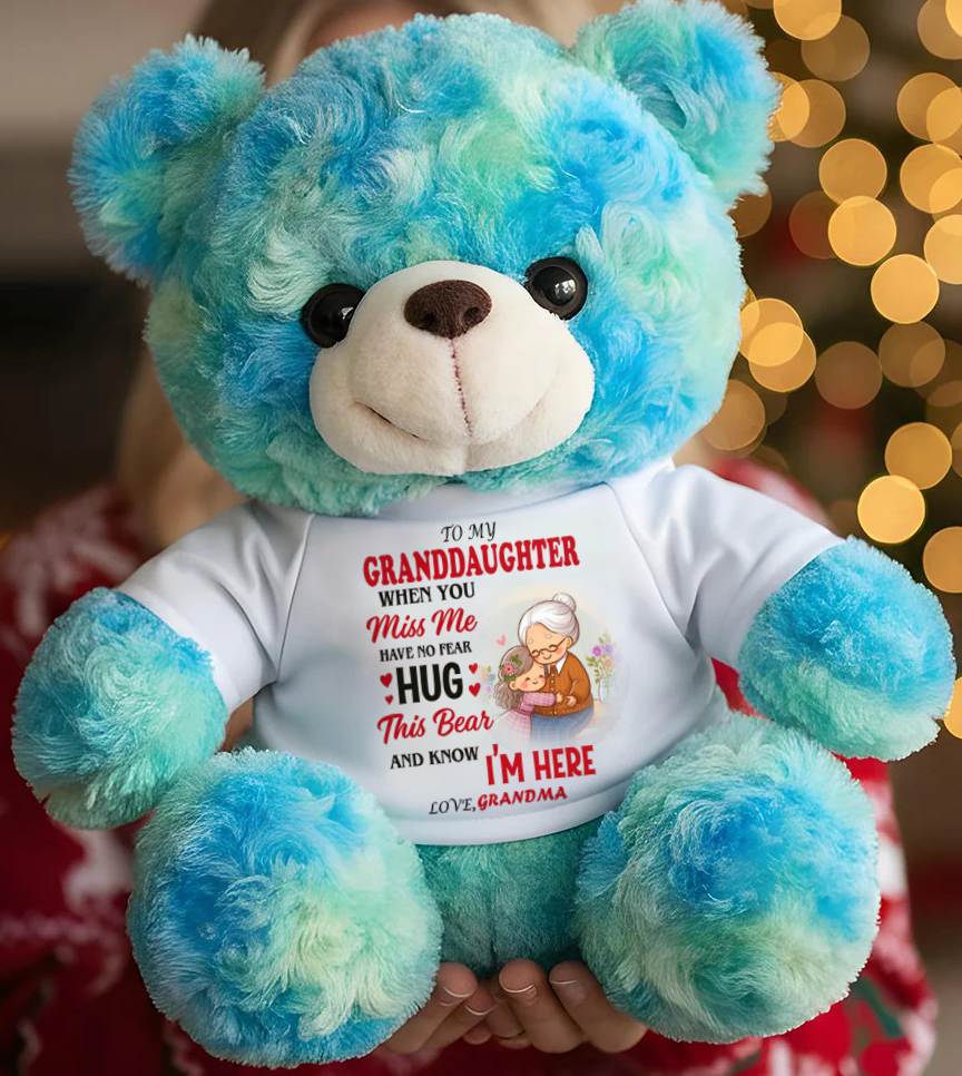 TO MY GRANDDAUGHTER - TEDDY BEAR, A BIG HUG FROM GRANDMA - SNOW00