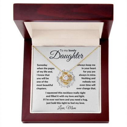 TO MY DAUGHTER FROM MOM- Premium Love Knot Necklace