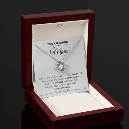 Mom Gifts from Daughter – Love Knot Necklace 05