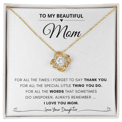 Mom Gifts from Daughter – Love Knot Necklace 05