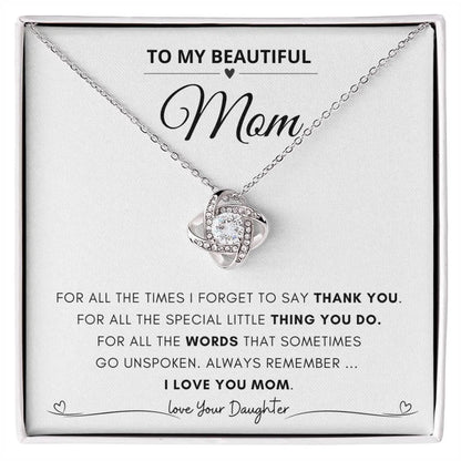 Mom Gifts from Daughter – Love Knot Necklace 05