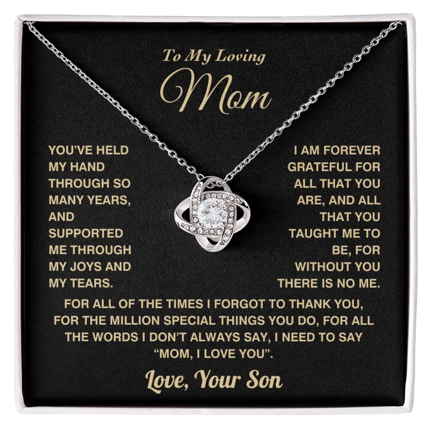 Mom Gifts from Daughter – Love Knot Necklace 04