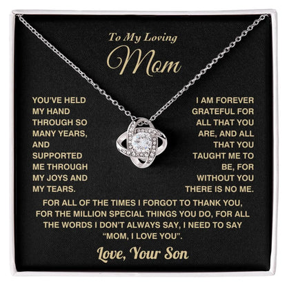 Mom Gifts from Daughter – Love Knot Necklace 04